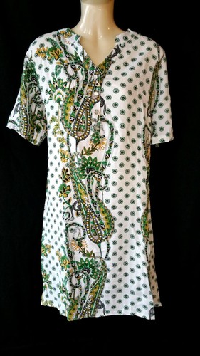 Tunique robe indienne - indienne, blanche