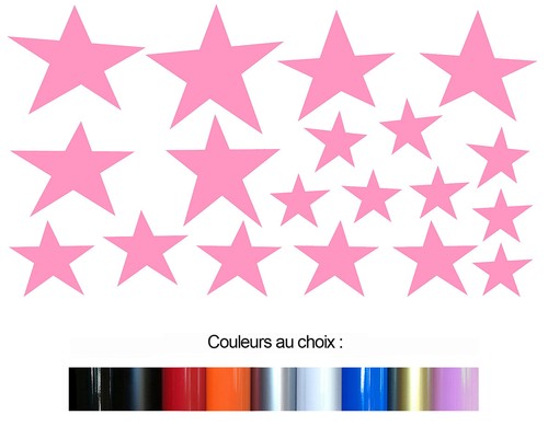 Set etoiles autocollant - 19,