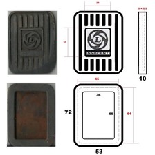 Innocenti Export Mini 1300-1000-1001 Replica Rubber Pedal Board