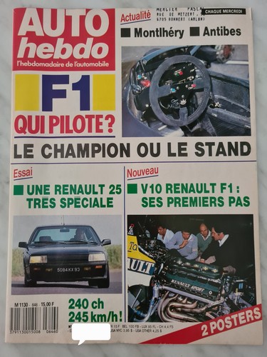 Revue auto hebdo renault v6 - hebdo, 25