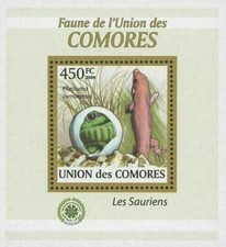 Lizard Stamp Sauria Phelsuma Comorensis Egg Mini Sov. Sheet MNH
