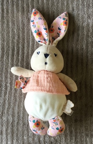 Doudou peluche lapin blanc - peluche,