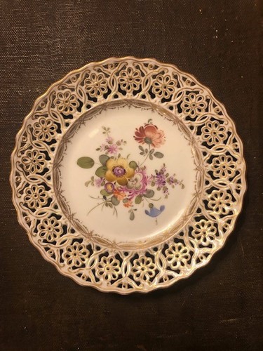 Assiette saxe ajourée - de,