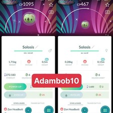 Pokémon Go - Shiny Solosis Special Background Size XXL / XXS - Mini PTC or Trade