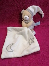 doudou mouchoir ours brun lune étoile Babynat' Etat neuf