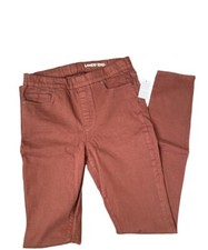 Lands' End Elastic Waist High Rise Pull On Skinny Legging Jeans paprika Sz 8