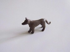 PLAYMOBIL (L5228) MIDDLE AGE - Chien Dark Brown Wolf Vintage 3555 Rare