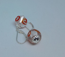 boucles d'oreille en verre de murano et argent 925 création unique