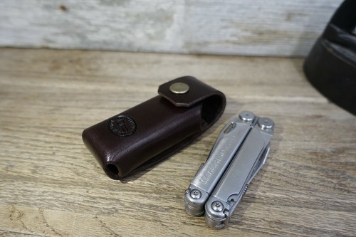 Brown leather sheath for - ,