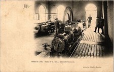 Old postcard AK Mines de LENS Fosse no. 2. Compressor Room (405287)