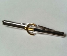 PINCE A CRAVATE vintage € EURO MONEY MONNAIE ARGENT doré et argenté