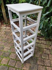 Etagère tour blanche en bois