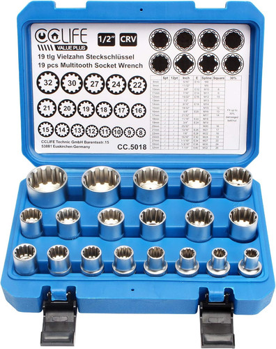 19pcs coffret douilles - , torx