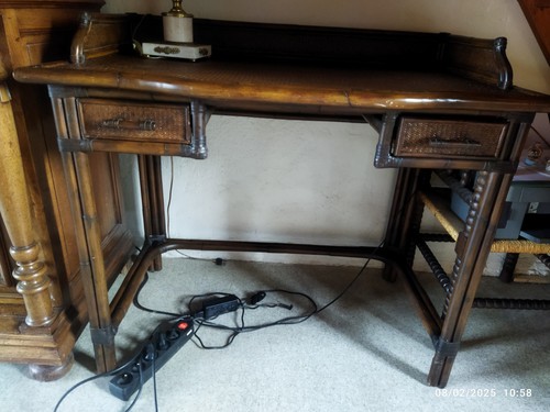 Bureau rotin cuir fauteuil - cuir, et