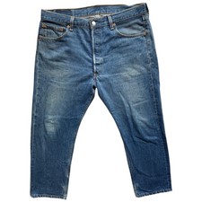 Vintage Levis 501xx Blue Straight Leg Button Fly Jeans Size W36 L30 Made in USA