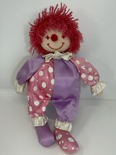 Russ Flippo Musical Clown Head Turns Satin Outfit Carousel Waltz 12"