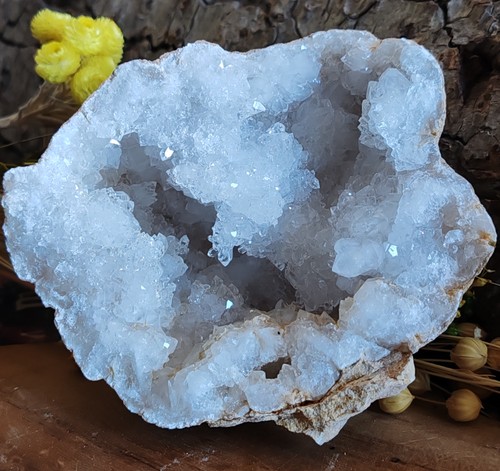 Demi géode cristal de - de,