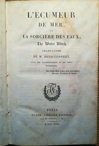 1831 litterature ecumeur - 1831, litterature:
