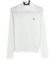 Gant Garçon Pull À Col Montant Blanc Taille 146/152 Cm 11-12 Ans