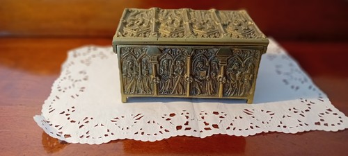 Coffret reliquaire bronze - coffret,