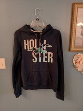 Hollister Women's Hoodie Pullover Sweat Shirt Size XL Blue Sporty Casual Warm