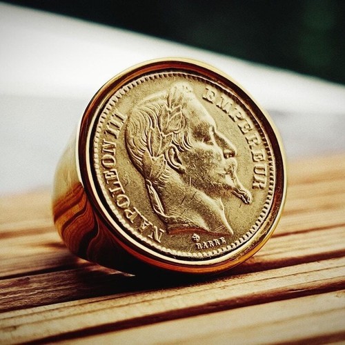Bague chevalière ronde - chevalière,