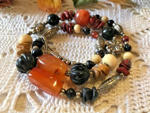 Collier ancien perles - , pierres