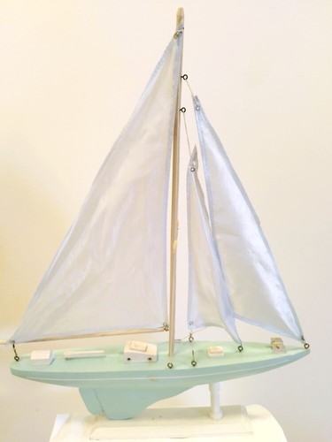 Voilier bateau bois - en, bleu