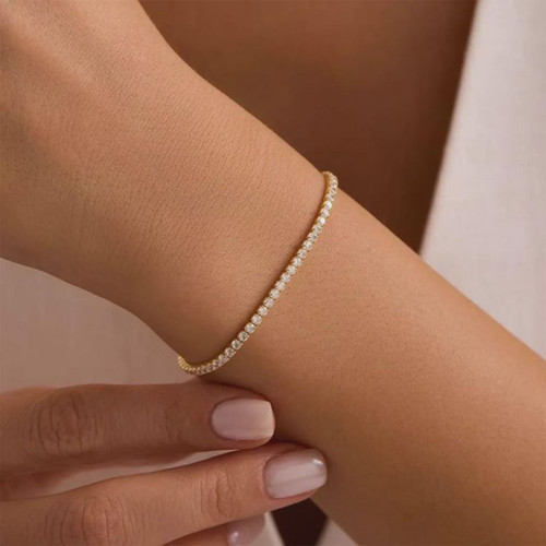 Bracelet diamant taille ronde