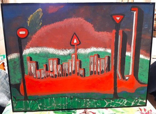 Pays verre huile sur - de,