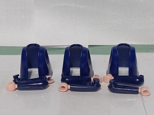 Playmobil gilets bras bleus - playmobil, x3
