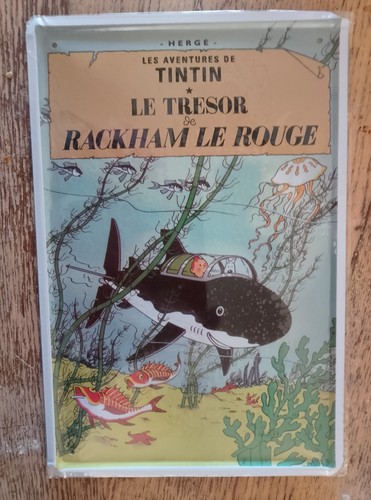 Plaque émaillée tintin neuve - plaque,