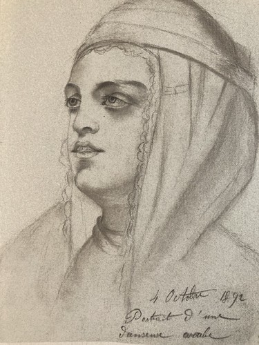 Beau dessin portrait 1892 - beau,