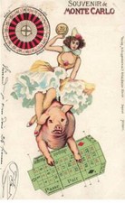 MIKIBP9-027- MONACO SOUVENIR OF MONTE CARLO PIG ROULETTE GAMES