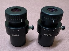 Pair Wild / Leica 10X/21 Microscope Eyepieces 30mm