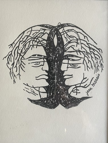 Jean marais dessin encre - jean,