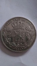 Pièce monnaie rare 2 demi francs Belge 1849
