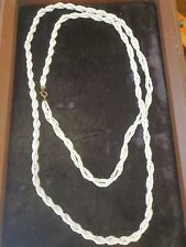 Vintage Fine White Beads Long Necklace Ref F168