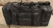 de sede authentic leather Travel Black Nylon Duffle Bag w/ backpack. 28x13x14in