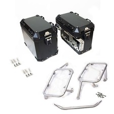 KIT VALISES LATÉRALES ALUMINIUM BMW GS 1300 STANDARD +CADRES 48LT 41LT NOIR