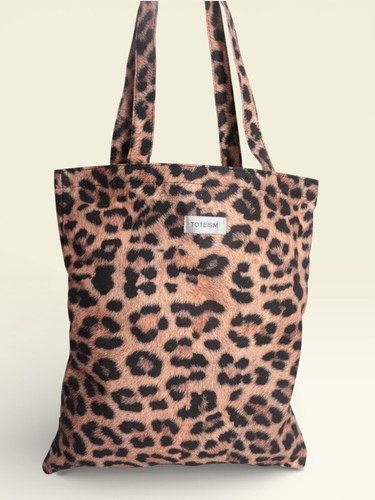 Sac cabas femme léopard coton - femme,