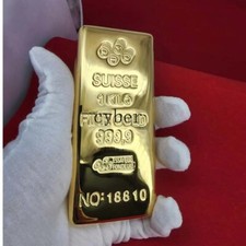 Simulated Swiss bank gold bars 1000g Film and television props
