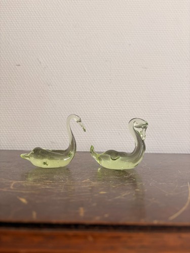 Paire sculpture verre - paire,