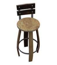 Tabouret de Bar "Barrique" avec Dossier