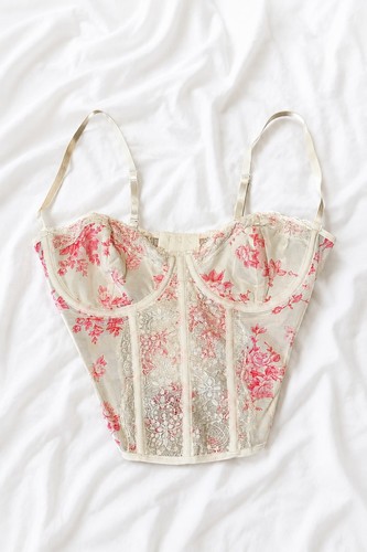 Corset fleuri blanc - et, en