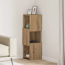 Meuble d'angle Blanc Bois d'ingénierie Mobilier de rangement utilitaire vidaXL v