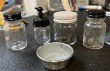 5pc Airbrush Accessories Testors Siphon, Mr Hobby Brush Wash,2 Glass Jars,1 Bowl