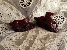 statuettes 2 chevaux cinabre 