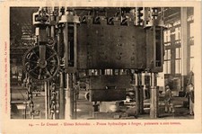 Old postcard AK LE CREUSOT - SCHNEIDER factories - hydraulic press forging (637938)