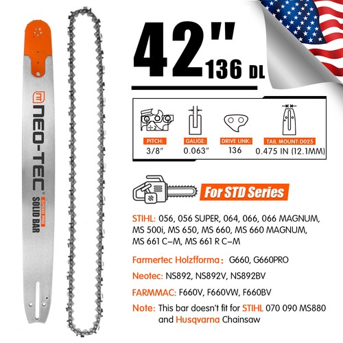 Chainsaw guide bar - 42'',